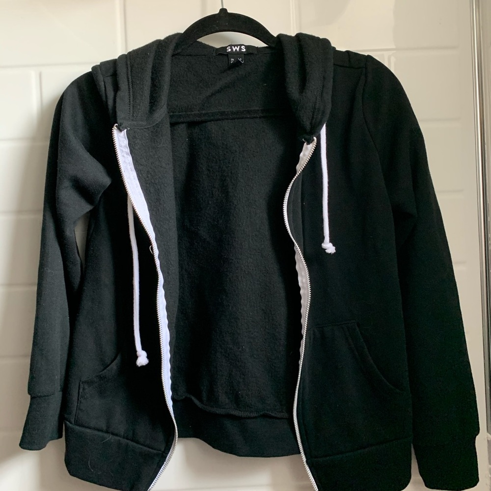 Black zip up sweater